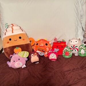 Squishmallows Plush Toy Collection - Brown, Orange, Red, Purple
